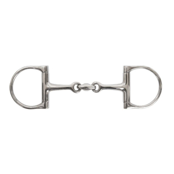 Dubbelgebroken Bit D-Ring Stainless Steel