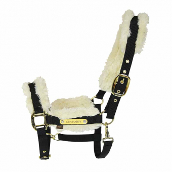 Nylon Halster Sheepskin Natuur