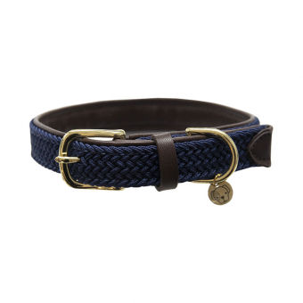 Hondenriem Gevlochten Nylon Marineblauw