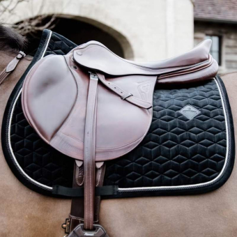Zadeldekje Basic Velvet Zwart