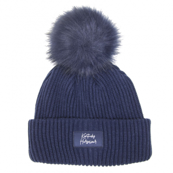 Muts Beanie Pompom Marineblauw