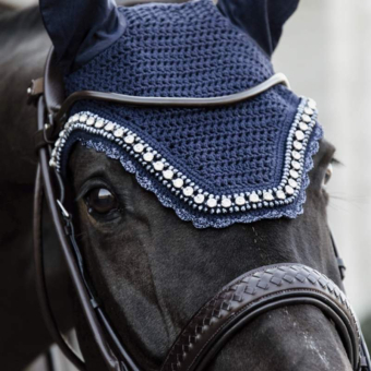 Oornetje Wellington Big Stone & Pearl Marineblauw