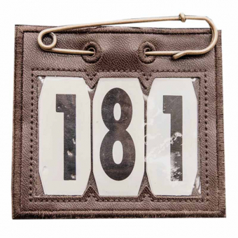 Nummerlabel PVC Safety Pin Bruin