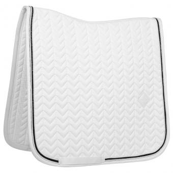 Dressuurzadeldekje Metal Chain Wit
