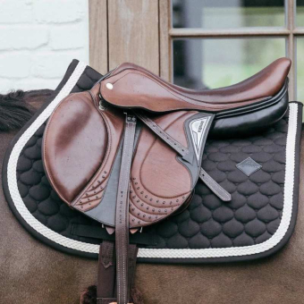 Zadeldekje Plaited Cord Zwart