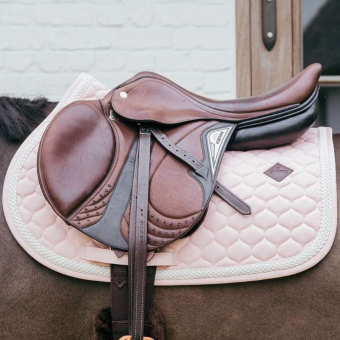 Zadeldekje Plaited Cord Bleekroze