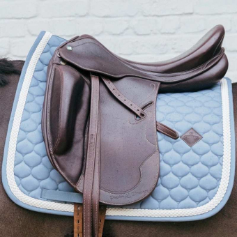 Dressuurzadeldekje Plaited Cord Lichtblauw