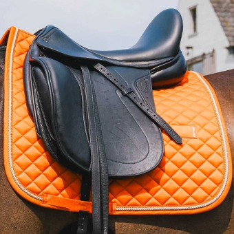 Dressuurzadeldekje Diamond Rope Oranje