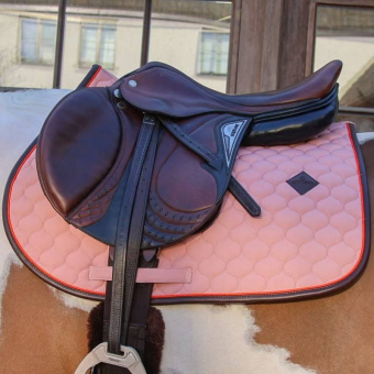 Zadeldekje Onion Quilt Leather Oudroze