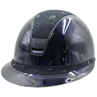 Paardrijcap Miss Shield 2.0 Glossy Spring Flower Matt Trim Marineblauw