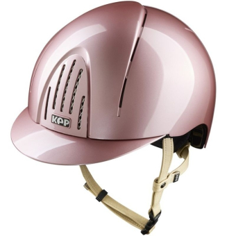 Paardrijcap Smart Nova Metal Polish Cream Strap Roze