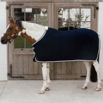 Fleecedeke Plaited Rope Marineblauw