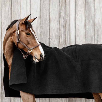 Fleece Deken Heavy Square Zwart