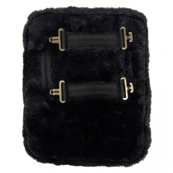 Borstverlenger Vegan Sheepskin 2 Buckles Zwart