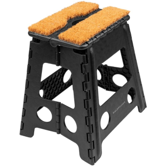 Opvouwbare stal kruk Coconut Fibre Zwart