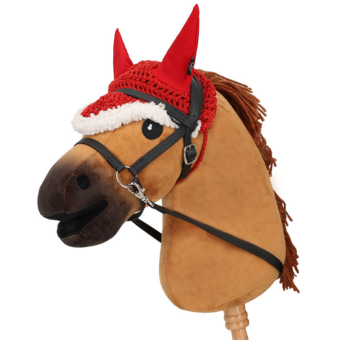 Oornetje voor stokpaard Christmas Rood/Wit
