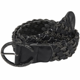 Riem Braided Stone Zwart