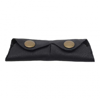 Lederen Kinkettingbeschermer HG Zwart