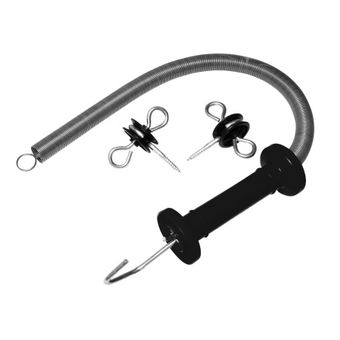 Veerdraaipoort met ingebouwde veer