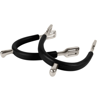 Sporen HS Rubber-Coated 15mm Zwart/Zilver