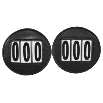 Nummerlabel HS Vegan Leather 2-pack Zwart