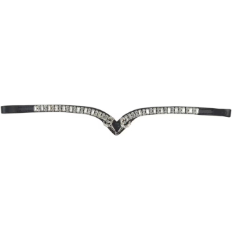 Frontriem HS Bit Strass Zwart
