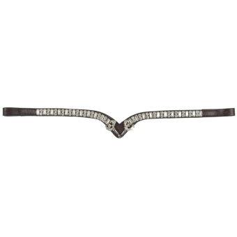 Frontriem HS Bit Strass Bruin