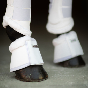 Hufglocken ES Faux Fur White Silver