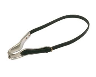 Kinkettingriem Leer Zwart