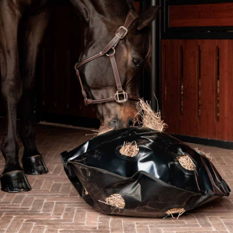 Hooinet Play & Haybag Slowfeeder Round Zwart