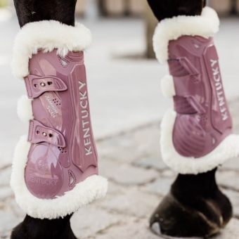Peesbeschermers Vegan Sheepskin Bamboo Elastic Oudroze