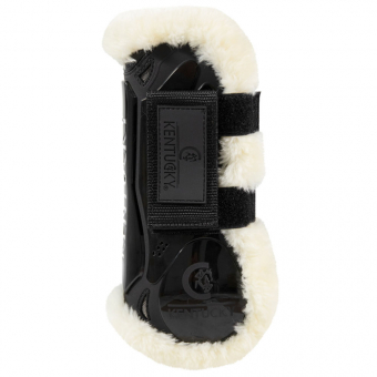 Peesbeschermers Vegan Sheepskin Velcro Zwart