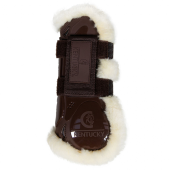 Peesbeschermers Vegan Sheepskin Velcro Bruin