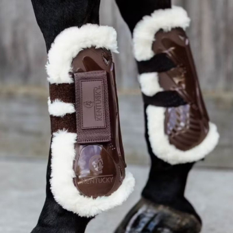 Peesbeschermers Vegan Sheepskin Velcro Bruin