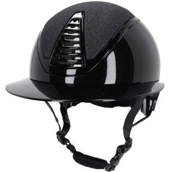 Paardrijcap Glendale Polo Visor Zwart