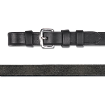 Kandareteugels Leather 12mm Buckles Zwart