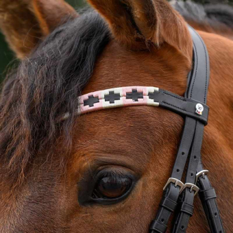 Frontriem Polo X-Line Zwart/Roze