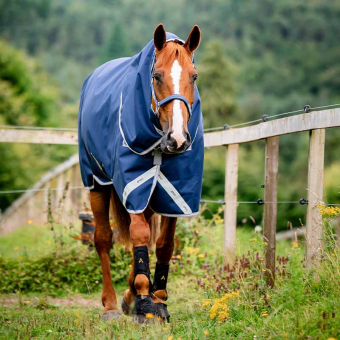 Winterdeken met Kap Amigo Bravo 12 Plus Bundle (50g+100g+200g) V-Front Marineblauw/Grijs