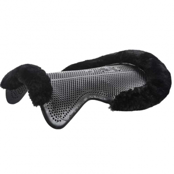 Gelpad met Schapenvacht Zwart