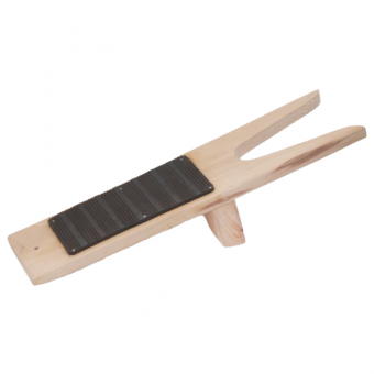 Laarsknecht Hout Geribbeld Natuurlijk/Zwart