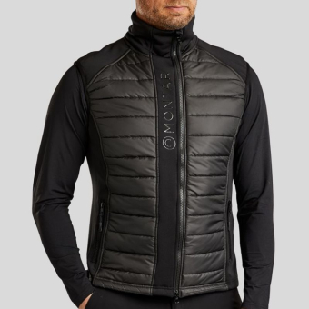 Hybride bodywarmer Heren Emanuel Softshell Zwart