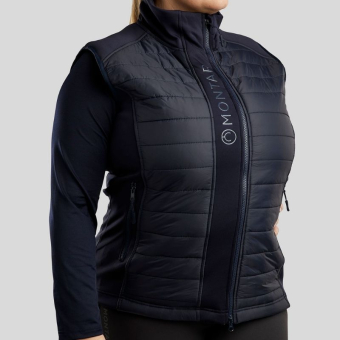 Hybride bodywarmer Emma Softshell Curve Marineblauw