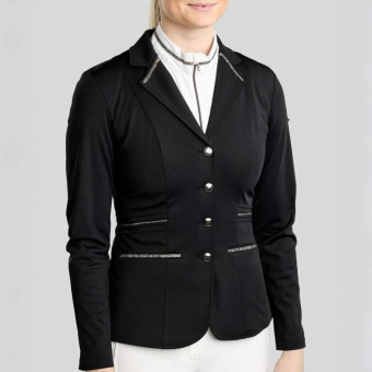 Wedstrijdjas MoKelly Softshell Gun Metal Crystals Zwart