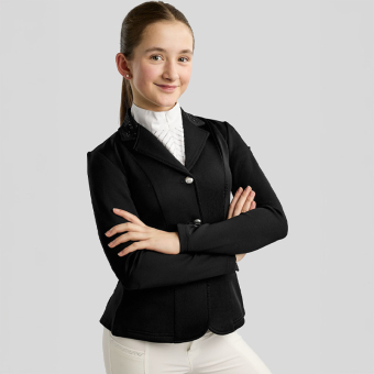 Wedstrijdjas Kind/Junior Crystals Zwart