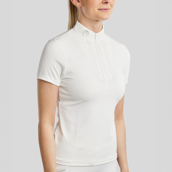 Wedstrijdshirt MoVioletta Champagne Crystals Wit