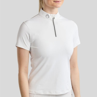 Wedstrijdshirt MoMaddy Short Sleeve Gun Metal Crystals Wit