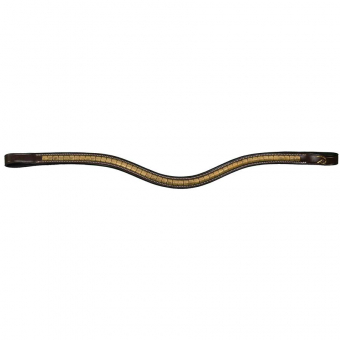 Frontriem V-vorm Messingklinkers DC Bruin