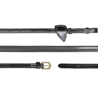 Rubberen teugels 13mm DC Zwart