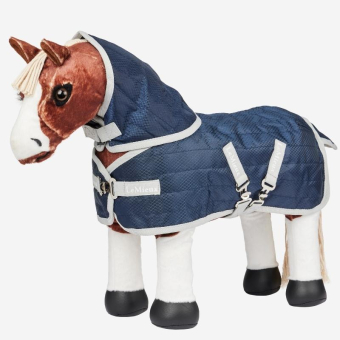 Staldeken Toy Pony Stable-Tek Marineblauw