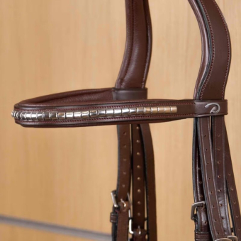 Frontriem Silver Clincher New English Collection Bruin